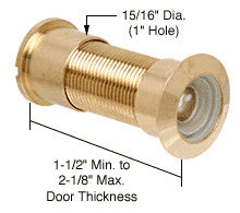 CRL Brass Wide Angle Door Viewer - 1" Hole - U9896
